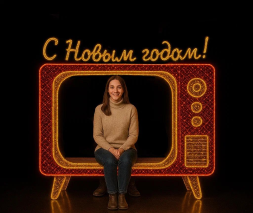 Светодиодная фотозона Советский телевизор 200 см.