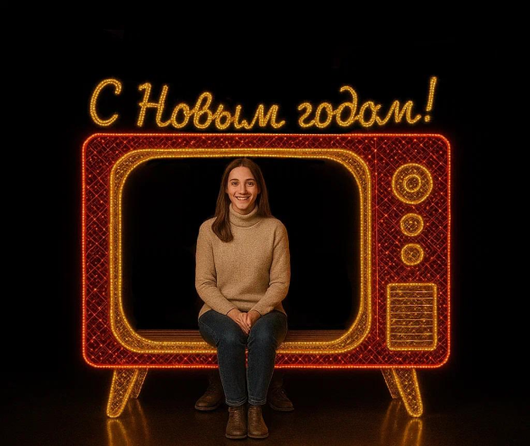 Светодиодная фотозона Советский телевизор 200 см.