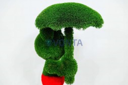 Топиари мышонок Торино с зонтиком — газон Deluxe Green + Eco