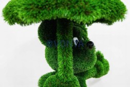 Топиари мышонок Торино с зонтиком — газон Deluxe Green + Eco