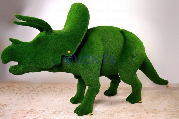 Топиари динозавр трицератопс, h=240 см — газон Eco