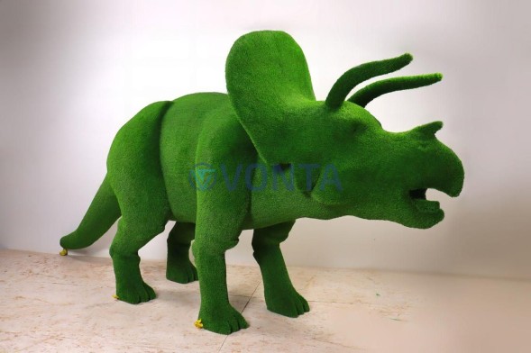 Топиари динозавр трицератопс, h=240 см — газон Eco