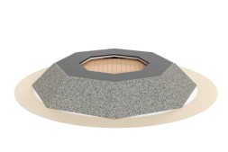 Восьмиугольный батут в платформе