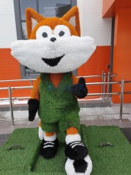 Топиари лисенок футболист, h=160см — газон Eco