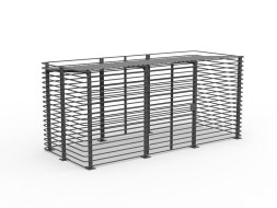 Контейнерная площадка для ТБО «Сетка» 3 контейнера, 255.04.06