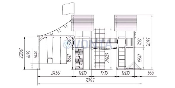 Детская площадка Савушка Люкс 9 Comfort