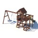 Детская деревянная игровая площадка для улицы дачи CustWood Junior Color JC9 с большой горкой 2,2 метра