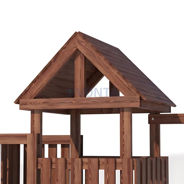 Детская деревянная игровая площадка для улицы дачи CustWood Junior Color JC9 с большой горкой 2,2 метра
