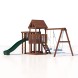 Детская деревянная игровая площадка для улицы дачи CustWood Junior Color JC9 с большой горкой 2,2 метра