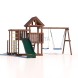 Детская деревянная игровая площадка для улицы дачи CustWood Junior Color JC9 с большой горкой 2,2 метра