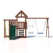 Детская деревянная игровая площадка для улицы дачи CustWood Junior Color JC9 с большой горкой 2,2 метра