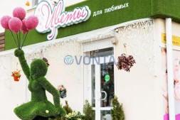 Топиари девочка с шарами — газон Deluxe