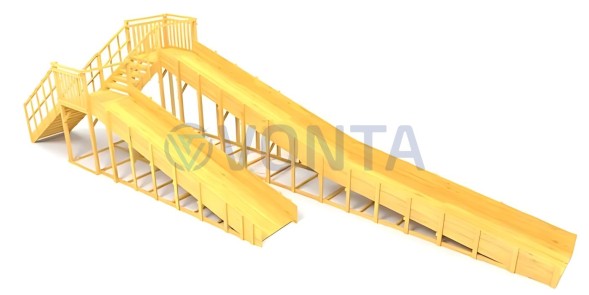 Зимняя горка Савушка Зима Wood-9