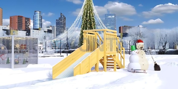 Зимняя горка Савушка Зима Wood-1