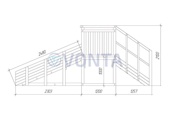 Зимняя горка Савушка Зима Wood-1