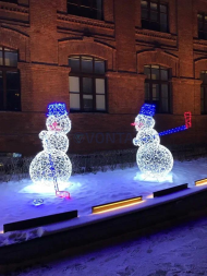 Светодиодная фигура Снеговик хоккеист 180 см. 1 шт., (SR234)