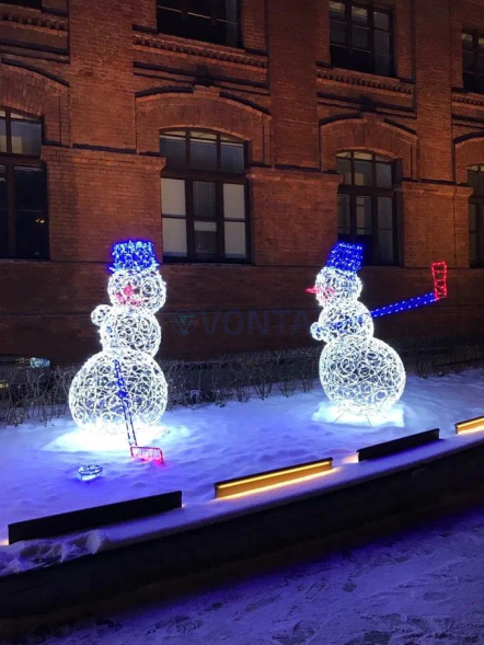 Светодиодная фигура Снеговик хоккеист 180 см. 1 шт., (SR234)