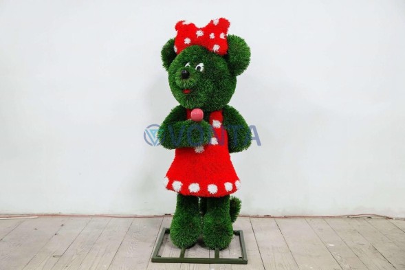 Топиари мышка Зефирка — газон Deluxe Green + Eco