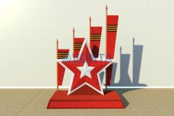 Топиари стела Знамена славы — газон Есо