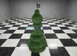 Топиари шахматы слон, h=125 см — газон Deluxe