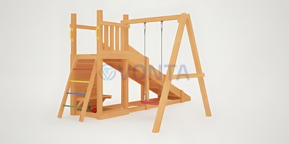Детская площадка Савушка Мастер 6 с качелями (4 сезона)