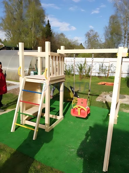 Детская площадка Савушка Мастер 6 с качелями (4 сезона)