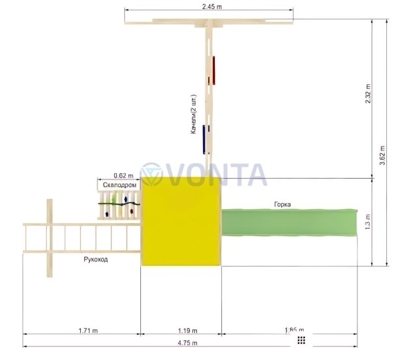 Детская площадка IgraGrad Крафтик с рукоходом