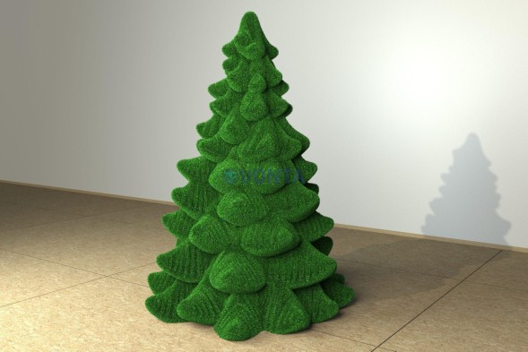 Топиари елочка ребристые грани — газон Eco