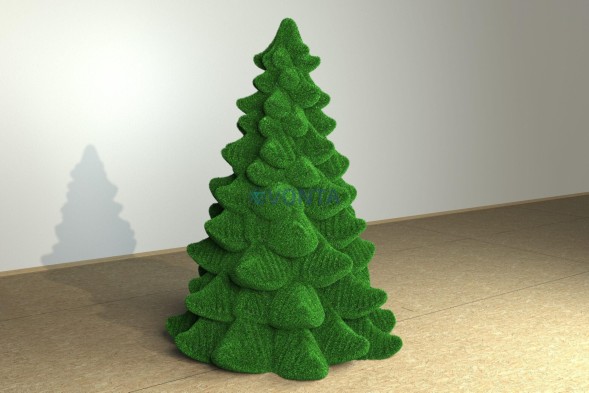 Топиари елочка ребристые грани — газон Eco