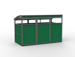 Контейнерная площадка для ТБО «Стандарт» 3 контейнера, 255.01.03