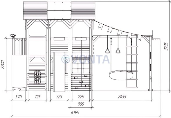 Детский игровой комплекс Савушка PlayHouse-3