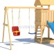 Детская деревянная игровая площадка для улицы дачи CustWood Scout S3 с деревянной крышей