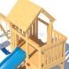 Детская деревянная игровая площадка для улицы дачи CustWood Scout S3 с деревянной крышей