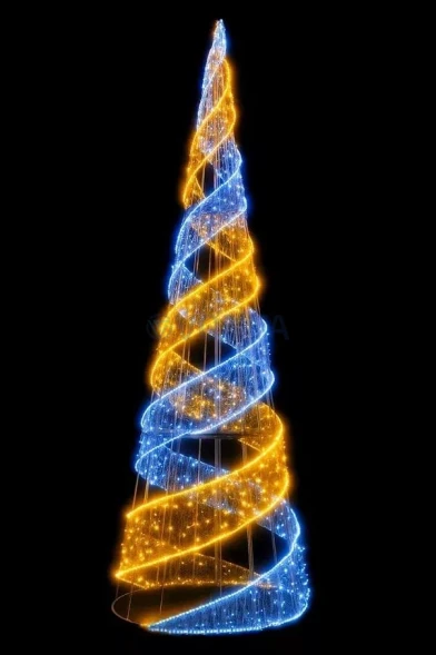 Светодиодная Елка спираль двойная композит 250 см., (SR284)