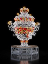Светодиодная инсталляция Самовар Русская зима 200 см.
