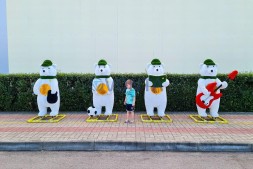 Топиари медведь-контейнер, музыкант, h=170см — газон Eco