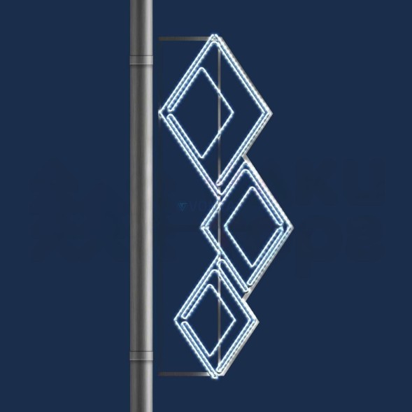 Светодиодная консоль Ромбы 60*150 см., 220В, (KPN-025-L001)