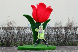 Топиари цветок тюльпан, h=190 см-газон Eco