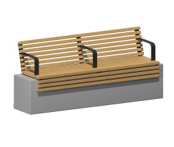 Скамья – настил “Аксиос 1800” со спинкой, ПМ-145.2