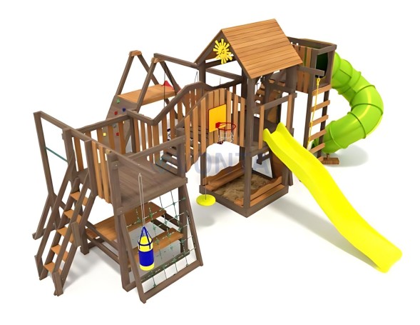 Детская площадка IgraGrad Панда Фани Мостик 2 с трубой 2,1м