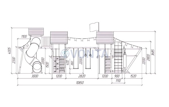 Детская площадка Савушка Люкс 1