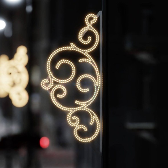 Светодиодная консоль Золотые узоры лайт 68*165 см., 220В, (KPN-028-L002)