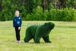 Топиари медведь Греча, h=90 см — газон Deluxe