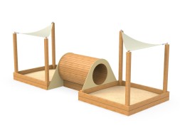 Песочница с теневым навесом «Парус» Тип 3