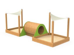 Песочница с теневым навесом «Парус» Тип 3