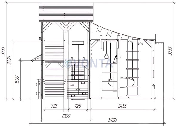 Детский игровой комплекс Савушка PlayHouse-2