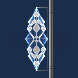 Светодиодная консоль из поликарбоната Кристальная 63*171 см., 220В, (KPF-016-L001)