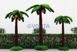 Топиари композиция пальмы, кокосовые — газон Deluxe + Eco