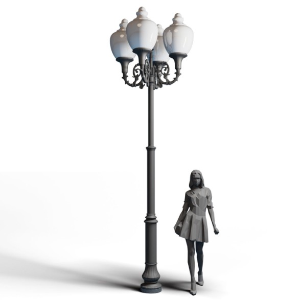 Фонарь уличный Лотос 4