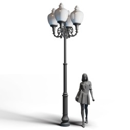 Фонарь уличный Лотос 4